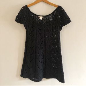 Kenzie Black Knit Tunic | Size Small